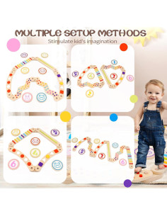 Viga de Equilibrio de Madera Forroby con 6 Tablas para Niños 2