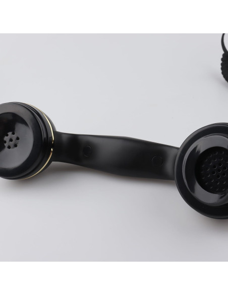 Teléfono de Disco Vintage SIXDEFLY Negro 1960 con Cable