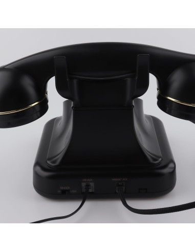 Teléfono de Disco Vintage SIXDEFLY Negro 1960 con Cable