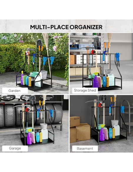 Organizador de Herramientas de Jardín Outsunny 3 Niveles Azul