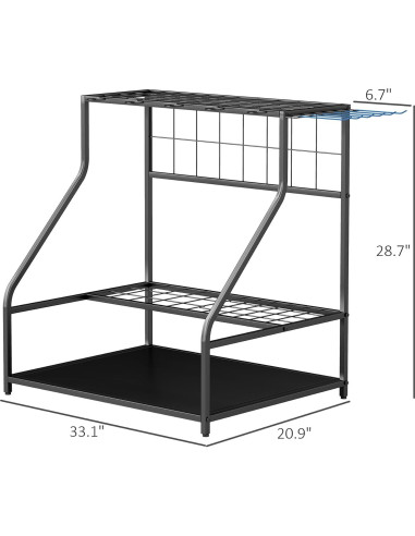Organizador de Herramientas de Jardín Outsunny 3 Niveles Azul