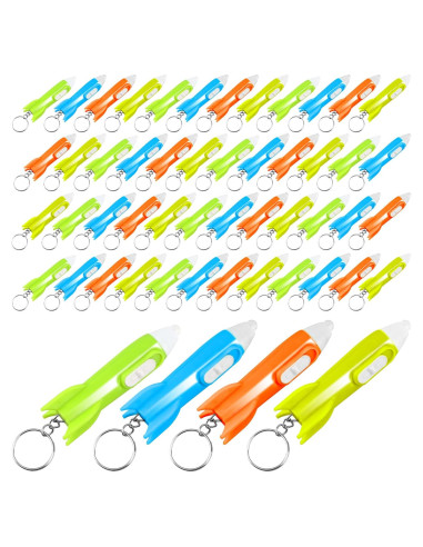 100 Llavero Linterna Cohete Haconba 6.7 cm 4 Colores