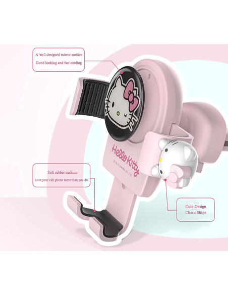 Soporte de Teléfono para Coche WIEEZN Rosa Ajustable