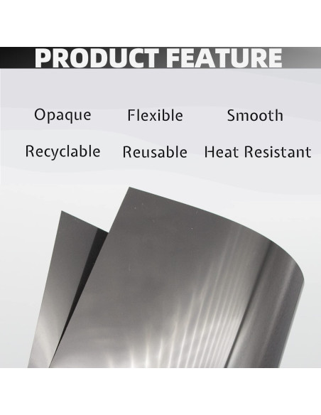 Hojas de Plástico Negro Opaco NEGLEX 12x12" 10 Piezas PET