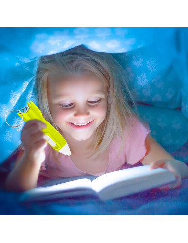 100 Llavero Linterna Cohete Haconba 6.7 cm 4 Colores