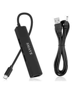 Adaptador Ethernet Smays para Android TV 4K - Hub USB 3 Puertos
