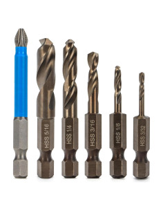 Juego de Brocas M35 Cobalto 6 Piezas para Metales Duros