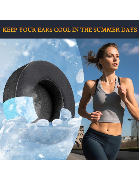 Almohadillas de Gel Refrigerante SOULWIT para Auriculares Corsair Virtuoso RGB Wireless XT SE - Negro