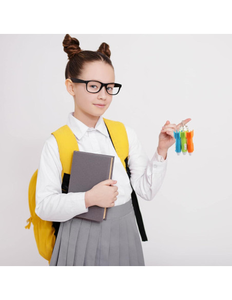 100 Llavero Linterna Cohete Haconba 6.7 cm 4 Colores