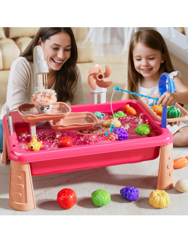 Juguete de Fregadero de Agua Eléctrico NIPLOOOW - Rosa