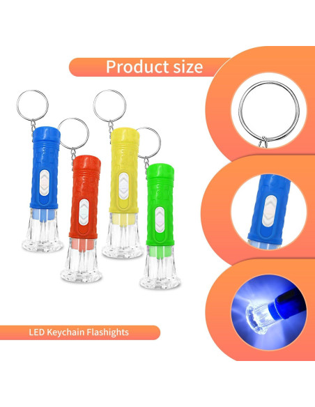 100 Mini Linternas LED Llavero SVICCOOKQ Colores Asortidos