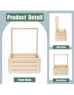 Caja de Madera GaliGali para Baby Shower con Perchas y Guirnalda 2