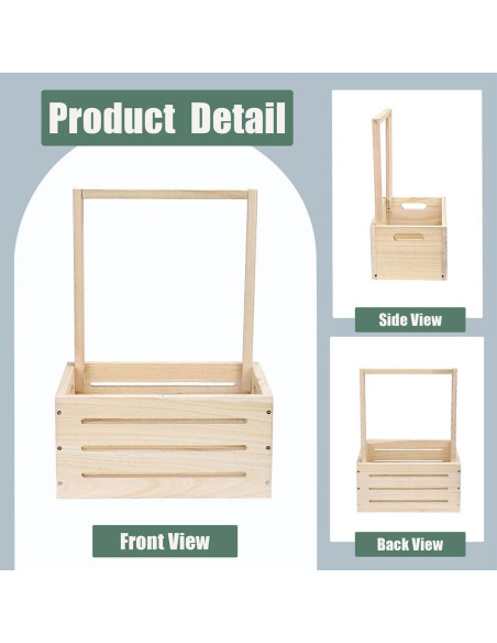 Caja de Madera GaliGali para Baby Shower con Perchas y Guirnalda