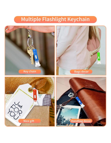 100 Mini Linternas LED Llavero SVICCOOKQ Colores Asortidos