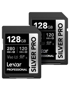 Lexar 128GB (2-Pack) Tarjeta SDXC UHS-II Silver Pro