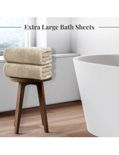 Paquete de 2 Toallas de Baño Extra Grande Tens TT 89x178 cm Algodón 2