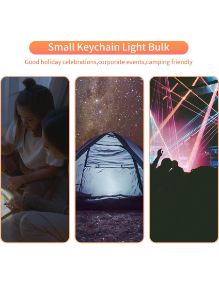 100 Mini Linternas LED Llavero SVICCOOKQ Colores Asortidos