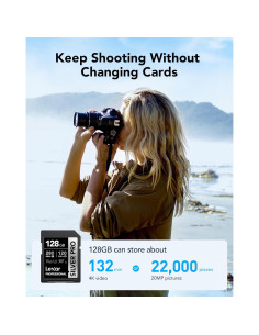 Lexar 128GB (2-Pack) Tarjeta SDXC UHS-II Silver Pro 2