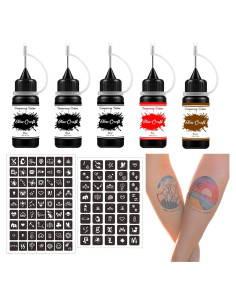 Kit de Tatuajes Temporales NewCraft - 64 Pcs Plantillas DIY