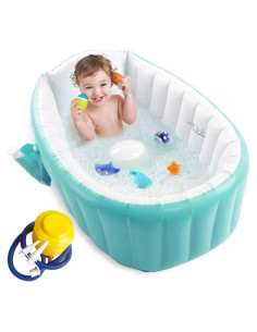 Bañera Inflable para Bebés EZYCOK Verde 98x63cm