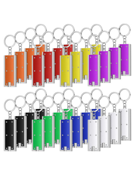 32 Linternas de Llavero LED Hicarer Mini Portátiles 6x2.4cm