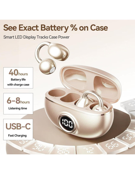 Auriculares Inalámbricos QJF-004 Bluetooth 5.4 Impermeables