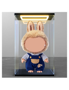 Caja de Exhibición Acrílica Duvin para Muñeca Labubu 39.88 cm LED