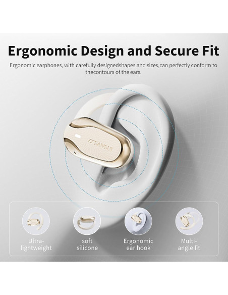 Auriculares inalámbricos SANSUI W65 Bluetooth 5.4 IPX4 30H Auriculares inalámbricos SANSUI W65 Bluetooth 5.4 IPX4 30H