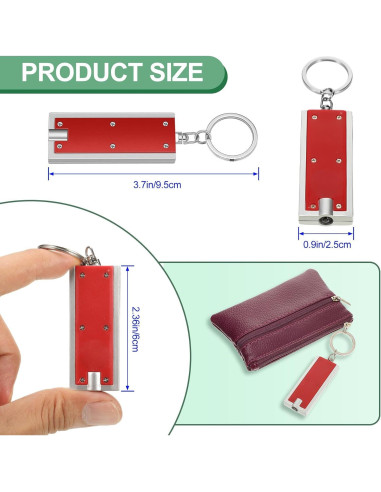 32 Linternas de Llavero LED Hicarer Mini Portátiles 6x2.4cm