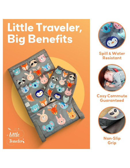 Cama de avión para niños Little Traveler - Gris, 1 a 4 años