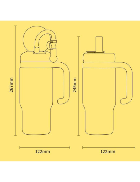 Vaso de Acero Inoxidable FRAGRANTGARDEN 710ml con Asa Rosa