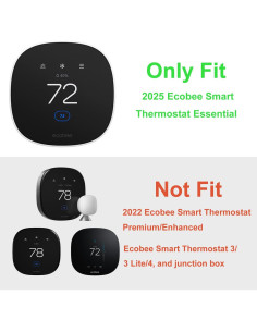 Cubierta de Placa de Pared BAOKZZOM para Ecobee 2025 - Negro 2