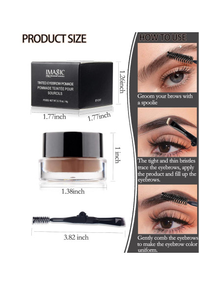 Pomada para Cejas LYSdefeu Chocolate 32g - Larga Duración