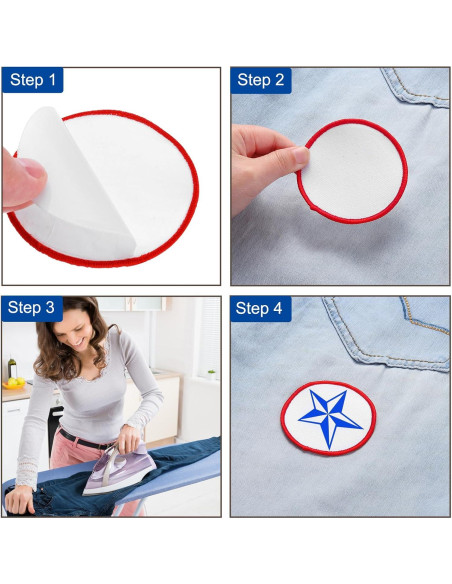 Parches de Sublimación MECCANIXITY 15pcs 7.5cm Redondos