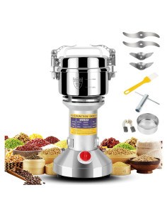 Molino de Harina Eléctrico WERISE 550g Acero Inoxidable