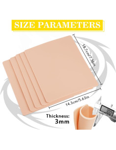 Piel Falsa de Tattoo Romlon 6 Pcs 3MM Doble Cara 19x14.3 cm 2
