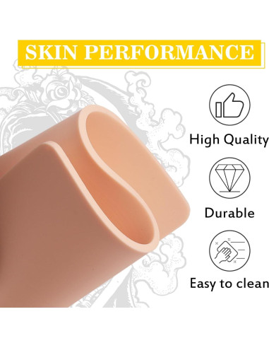 Piel Falsa de Tattoo Romlon 6 Pcs 3MM Doble Cara 19x14.3 cm