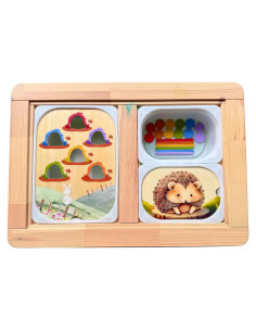 Insertos de Mesa Sensorial Flisat Nordic Cubs - 12 Palos y Monedas