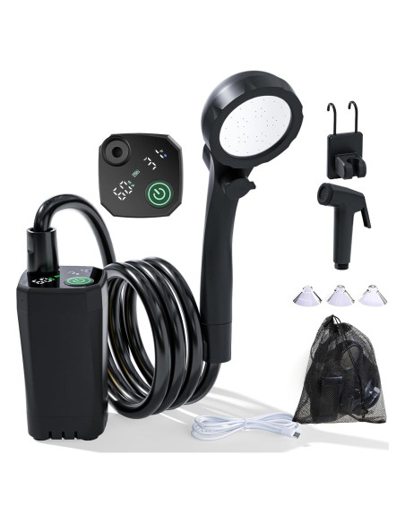 Ducha Portátil Clirass 6000mAh con Pantalla Digital y Bidet