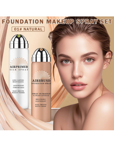 Base Airbrush LZXLUKGIR con Primer Hidratante 01 Natural