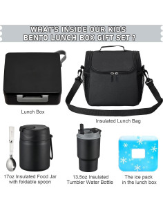 Caja de Almuerzo Bento Howeemo con Termo y Bolsa Aislada 2