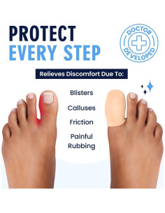 Protectores de Dedos de Gel Dr. Frederick - 12 Unidades - Beige Grande 2