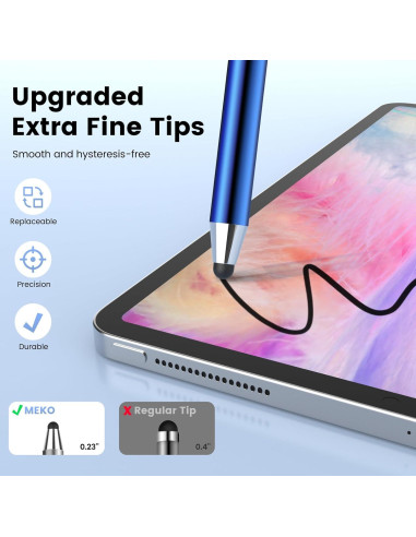 Bolígrafos Stylus MEKO 10 Piezas con 20 Puntas Reemplazo