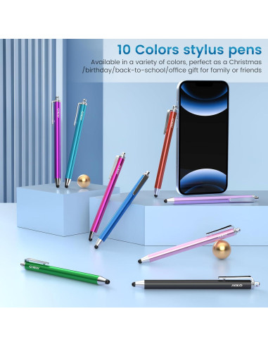 Bolígrafos Stylus MEKO 10 Piezas con 20 Puntas Reemplazo