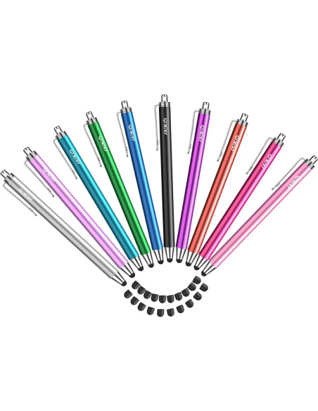 Bolígrafos Stylus MEKO 10 Piezas con 20 Puntas Reemplazo