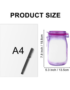 Bolsas Reutilizables BEIDYLL 40 Pcs con Cierre Hermético 368.5 g 2