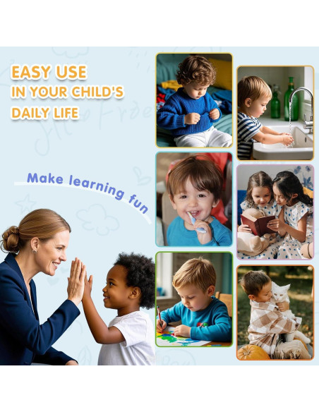 Tablero Visual para Niños ALSLEA 68.6x36.8cm con 124 Tarjetas