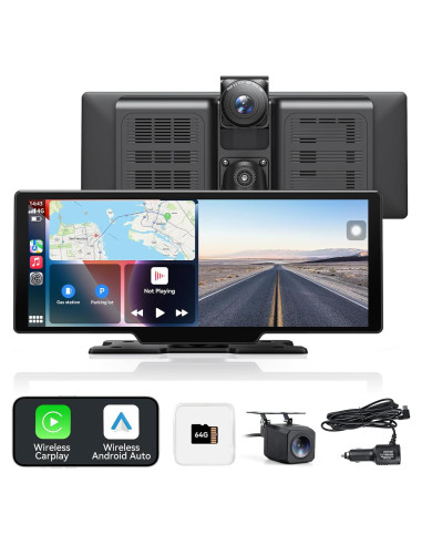 Pantalla Táctil Portátil Carplay 10.26" Carpeer 4K GPS Bluetooth