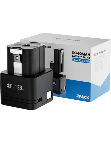 Paquete de 2 Baterías Ring V4 6040mAh + Cargador Digital