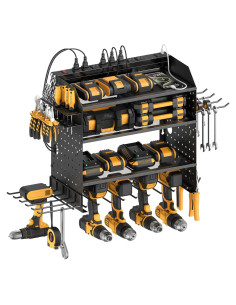 Organizador de Herramientas Eléctricas CCCEI Negro 4 Capas con Carga USB